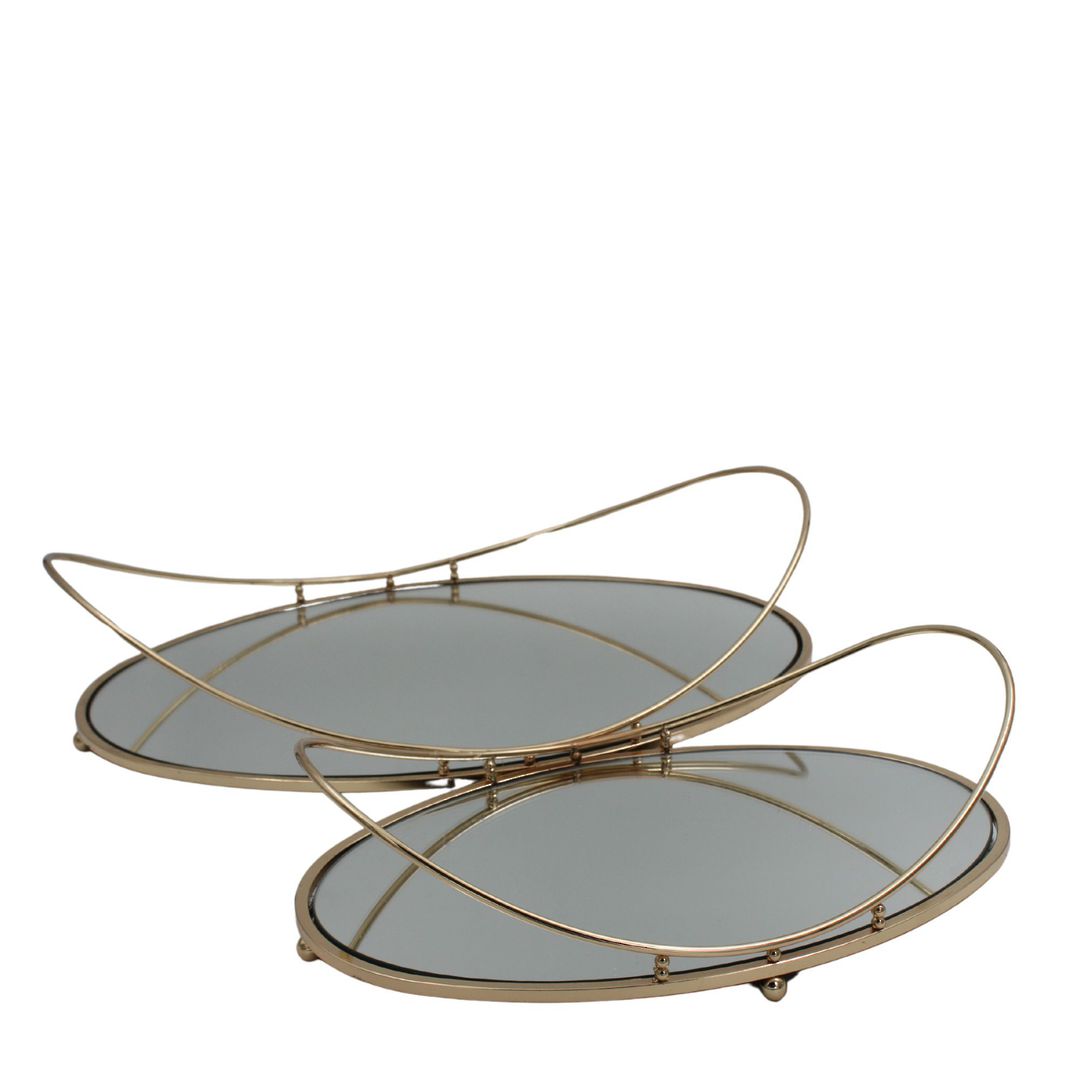 LUXE DECORATIVE GOLD TRAYS OVAL SET 2 image 1